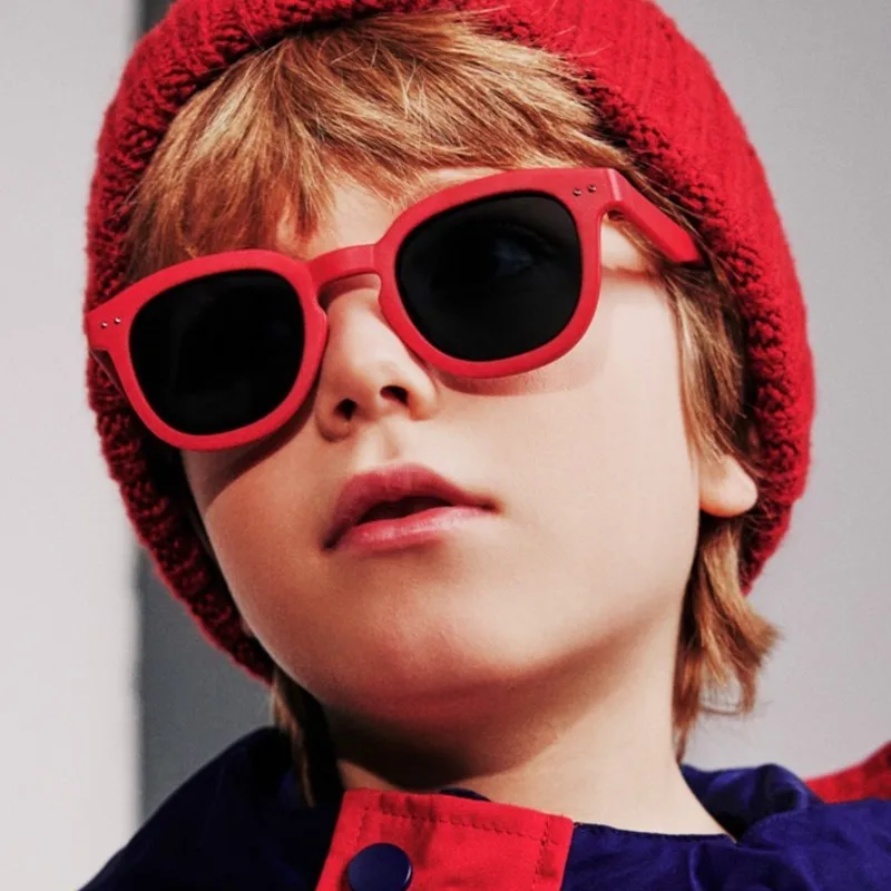 أزياء الأطفال مطابقة الألوان النظارات الشمسية جولة مرنة UV400 الاستقطاب الرضع نظارات شمسية ظلال للأعمار 3-12 سنة