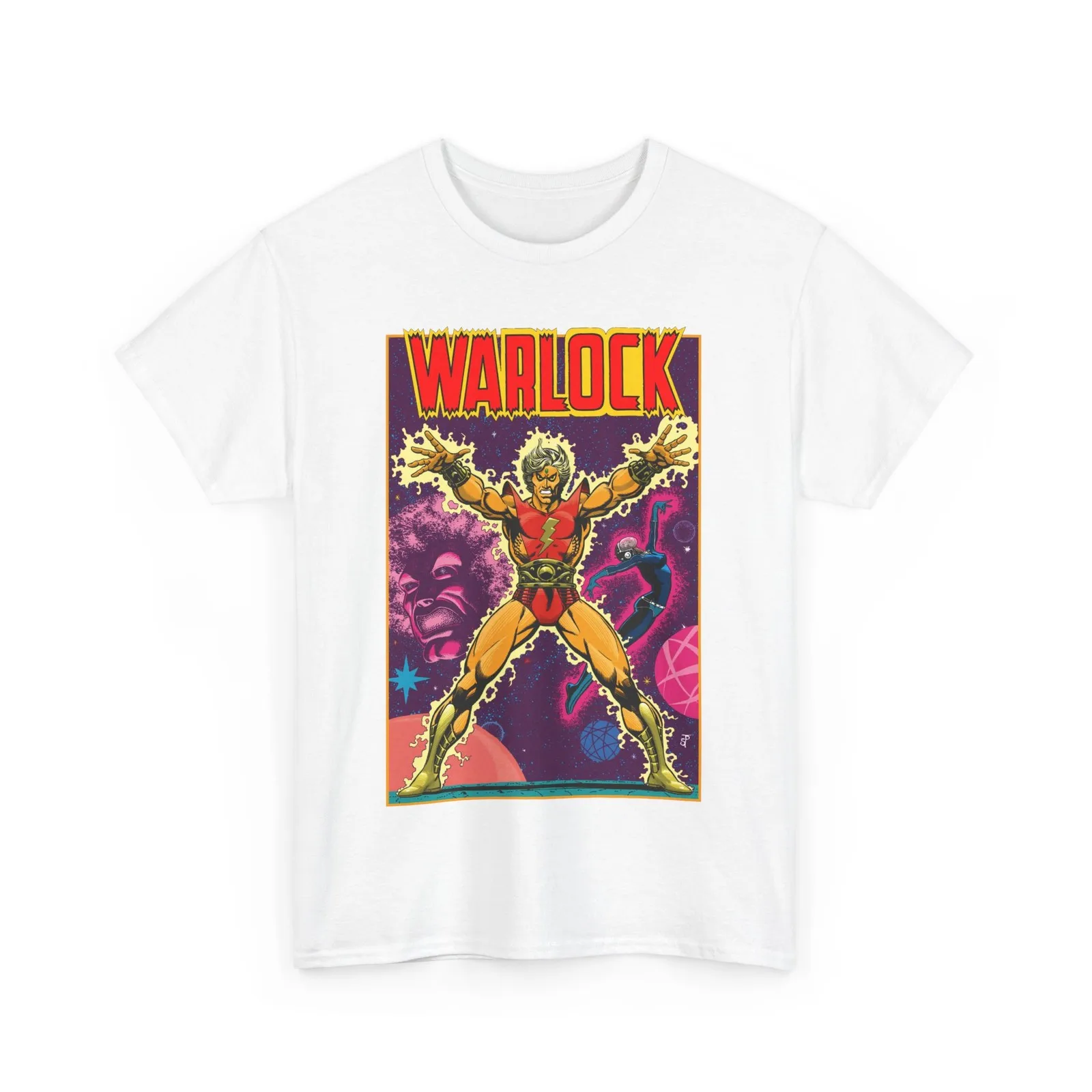 تي شيرت Adam Warlock - Marvel Comics - فن غطاء Jim Starling - قصة غريبة مناسبة لكل من الرجال والنساء لارتدائها