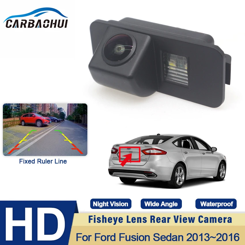 

HD CCD High quality RCA 1080P 170° Fisheye Lens Car Reversing Rear View Camera For Ford Fusion Sedan 2013 2014 2015 2016