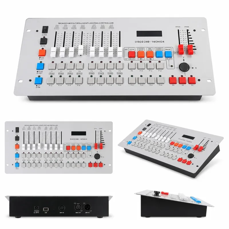 16 Channel DMX Controller Dimming Console for Stage Laser Moving Head Lights Par Projector DJ Disco Party Lighting Equipment