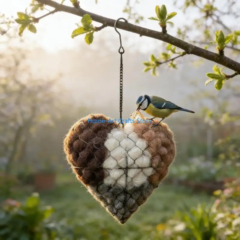 Picture 3: Y3NA 2Pcs Elegant Bird Nesting Heart Bird Nest Supply Storage Box Outdoor Decoration