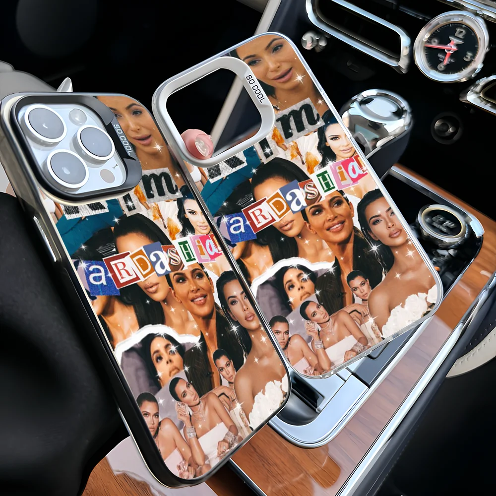

Чехол для телефона Epc K-Kim K-Kardashian IMD для iPhone 16, 15, 14, 13, 12, 11 Pro Max Plus, цвет серебристый, чехол