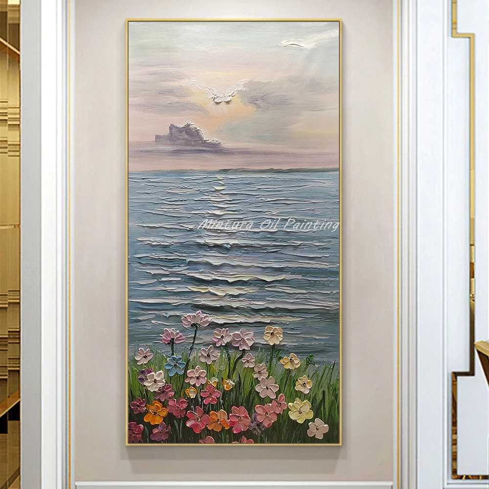 

Mintura, нож ручной работы, цветок, картины маслом, современное искусство, картина, украшение комнаты, цветочные постеры, настенный декор для входа и грязи