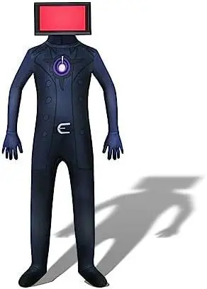 Skibidi Toilet Cospaly Costume Skibidi Toilet Speakerman Funny Bodysuit Cos Horror Game Toilet Man Bodysuit Performance Clothing