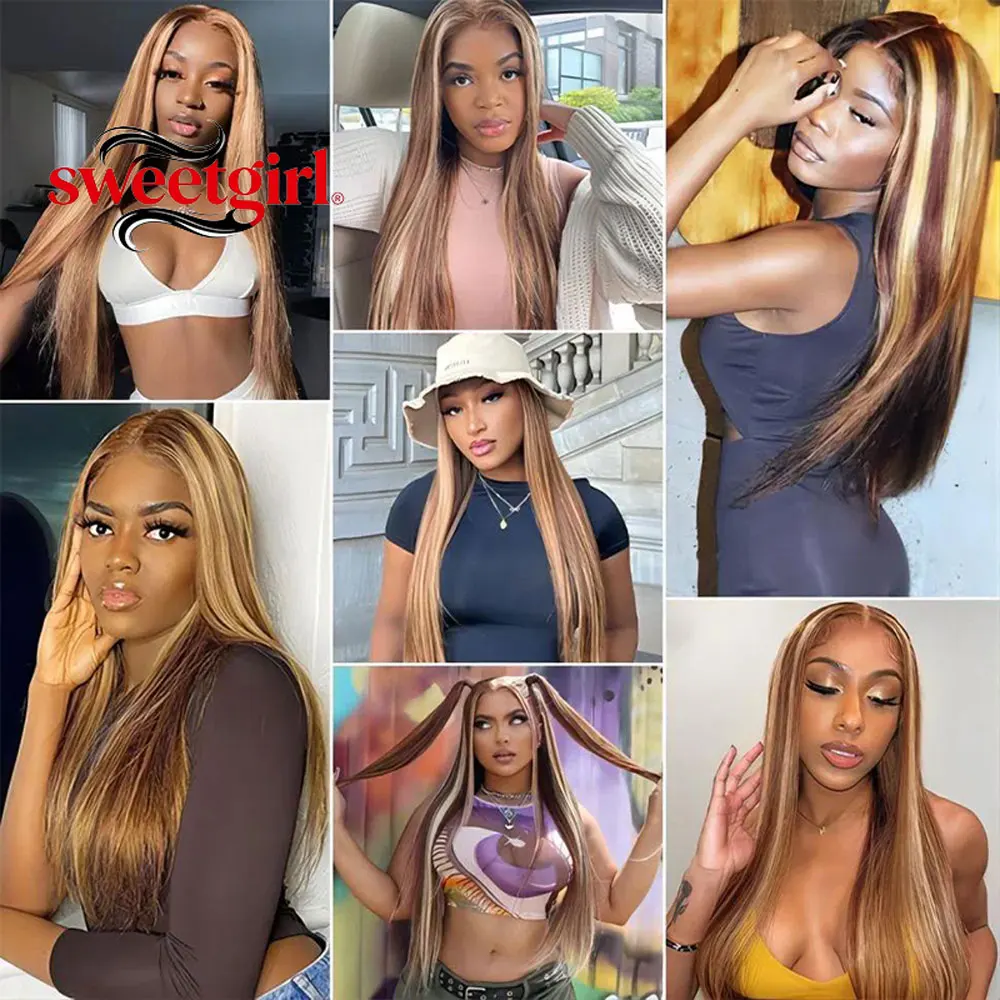 P4/27 Highlight Straight Human Hair Bundles 100% Vietnam Remy Honey Blonde For Braid Extensions Double Weft Raw Bundles