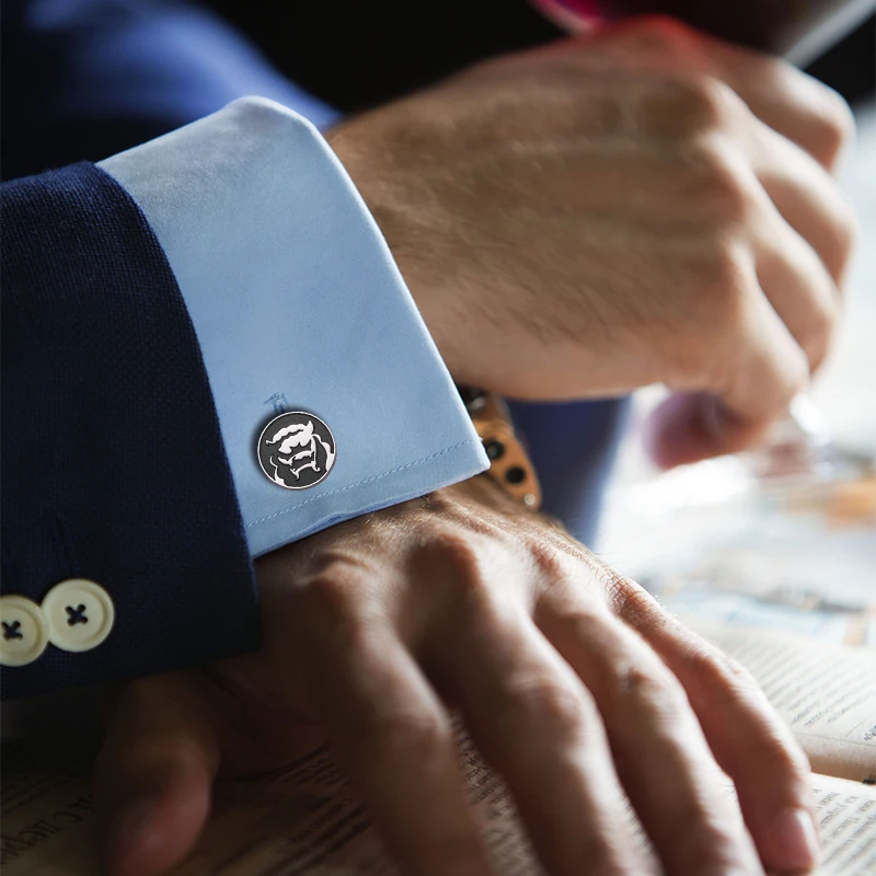 KFLK Jewelry Chinese Element Lion Shirt Cufflink for Mens Brand Cuff link Wedding Man Button High Quality New Arrival