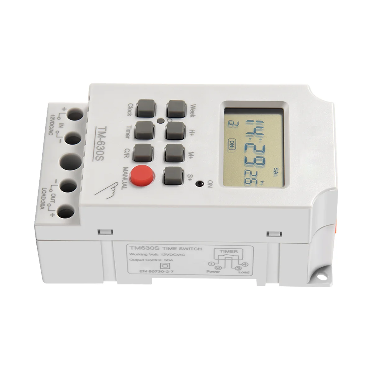Sinotimer Tm630S-4 12V Seconds Control Timer Switch Large Screen Digital Display Hot Pin Voltage Output Time Controller F