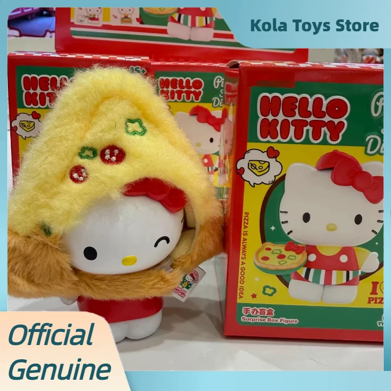 

Authentic Hello Kitty Blind Box Pizza Shop Diary Series Cute Kt Figures Trendy Toy Desktop Ornament Girls Valentine'S Day Gift