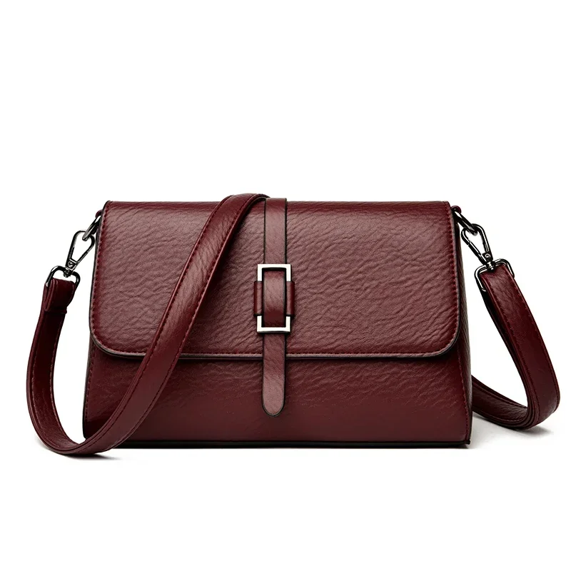 Luxury Handbags Women Bags Designer High Quality Soft Leather Shoulder Bags Casual Solid Color CrossBody Bags for Women 2024 Sac