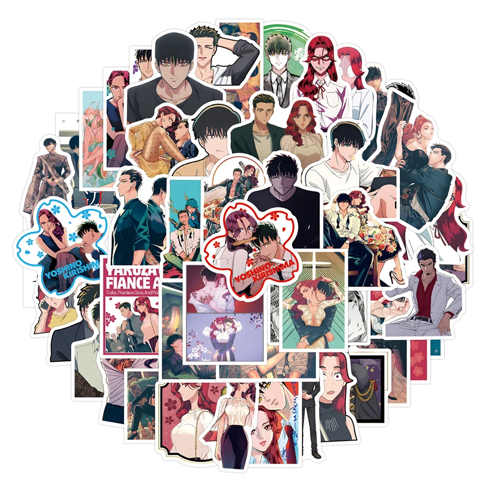 

10/30/54pcs Anime Yakuza Fiance Graffiti Stickers Japanese Manga Sticker Water Bottle Phone Laptop Cartoon Waterproof Decals Toy