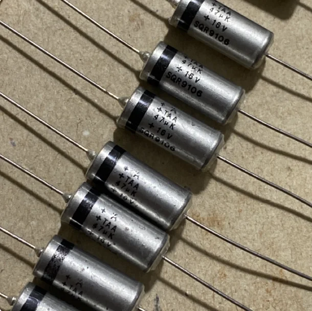 

20pcs/lot Original American 47UF 16V 8 * 17mm axial tantalum capacitor gold seal free shipping