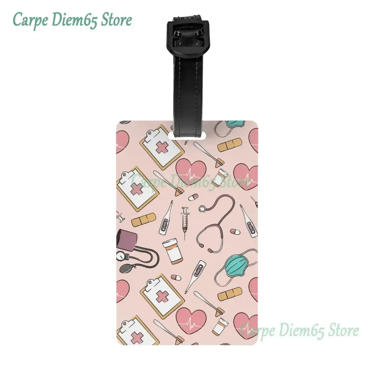 Custom Funny Nurse Luggage Tag Privacy Protection Nursing Baggage Tags Travel Bag Labels Suitcase