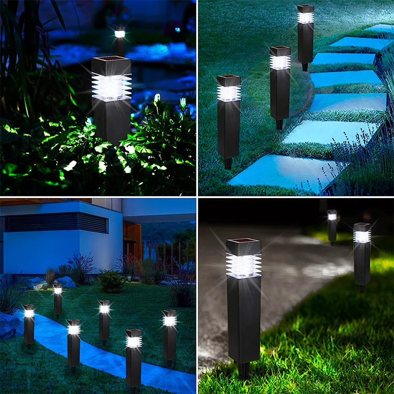 Imagem -03 - Outdoor Impermeável Led Solar Light Garden Pathway Lamp Decor Luzes de Gramado Pátio Quintal Passarela pc Pcs Pcs