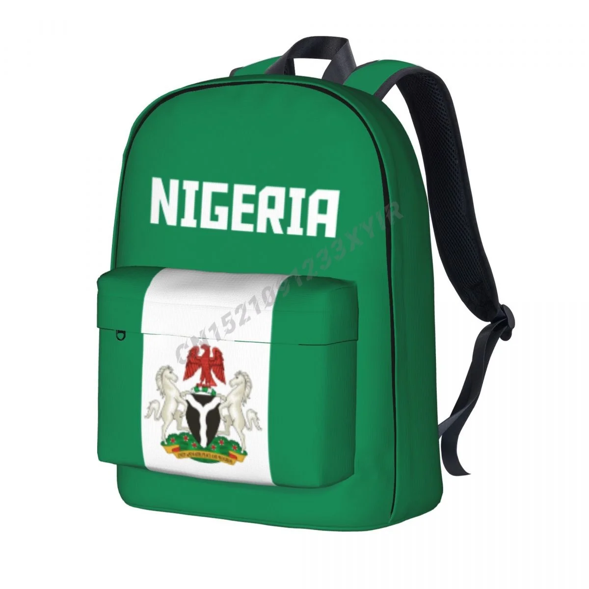 

Unisex Backpack Nigeria Flag Nigerian Stitch Schoolbag Messenger Bag Case Laptop Travel Bag Mochila Gift