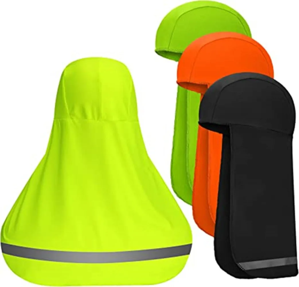 

Fluorescent Cooling Caps For Men Uv Protection Neck Protector Cap Reflective Strip Elastic Long Tail Cycling Fishing Sun Hats