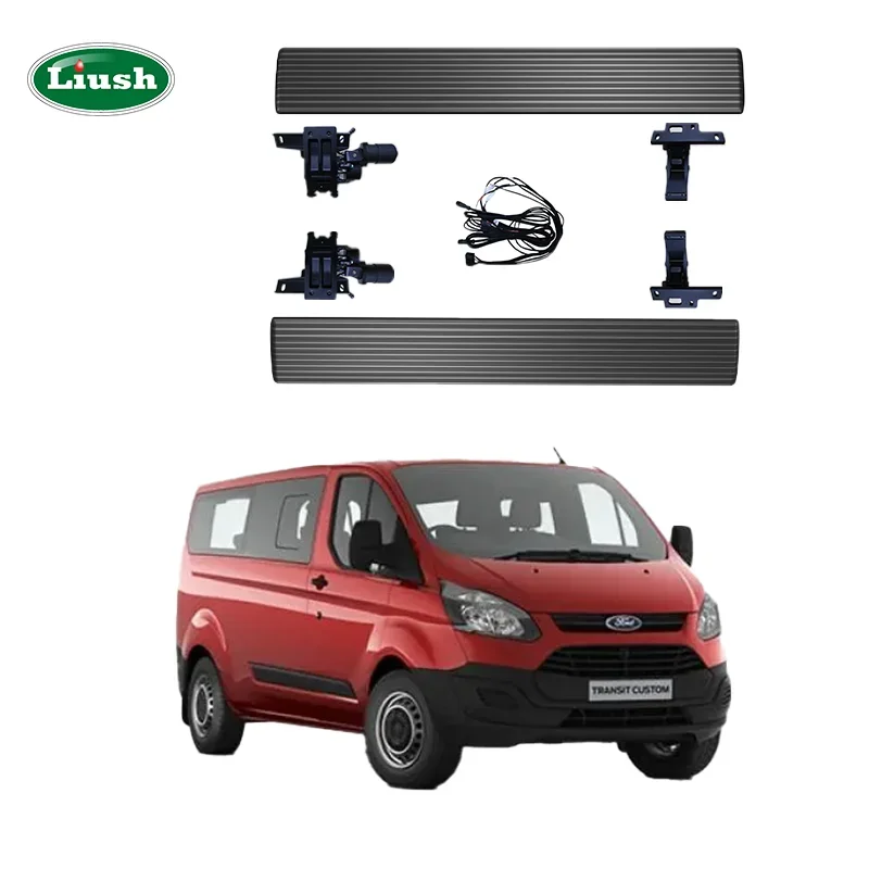 Folding Steps Deployable Automotive Factory Modification Parts LED Lights Electric Pedal For Ford Transit Middle Axle 2016-23