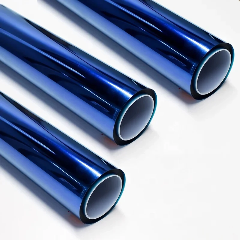 152x80/90/100cm Blue Discolored glass film Chameleon Car Tinting Decorative Window Adhesive Solar Film