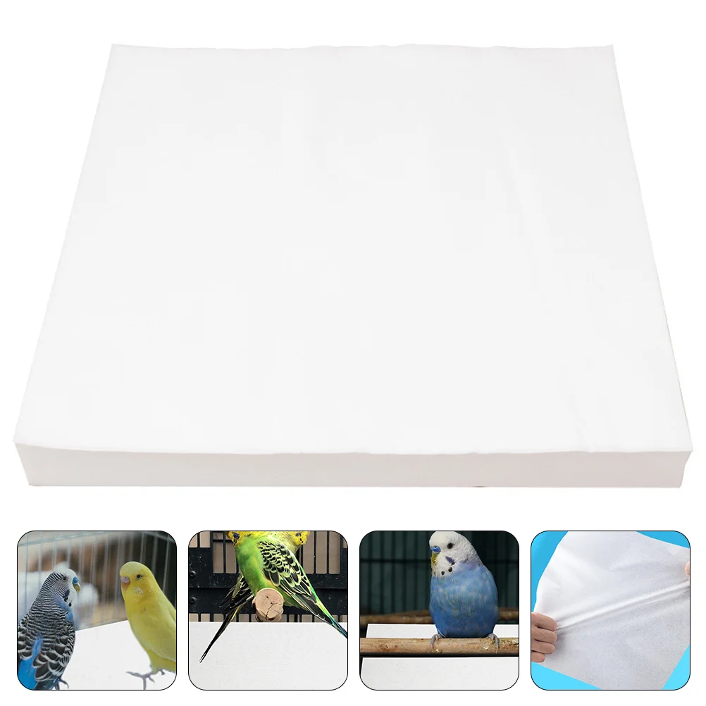 

100 Pcs Parrot Pee Mat Convenient Bird Cage Cloth Pet Liner Non-woven Fabric Liners Cleaning Pad Urine Pads