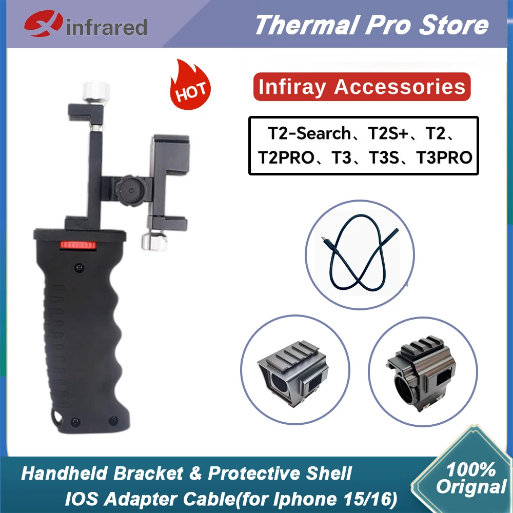 Accessori array per staffa palmare universale di tipo C o iOS, guscio protettivo, cavo adattatore