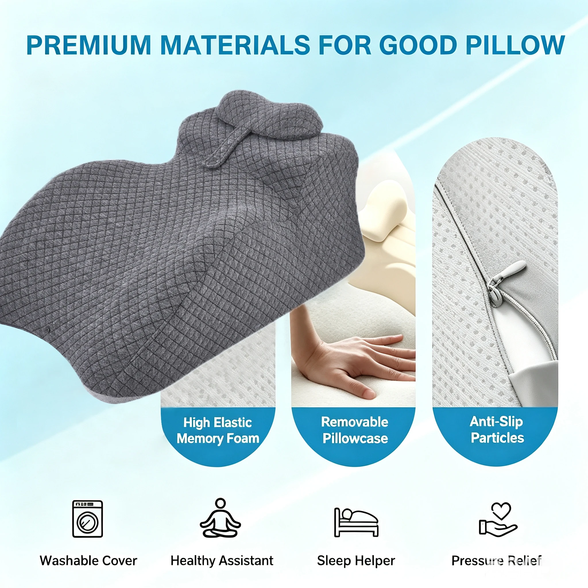

Adult Maternity Nursing Support Cushion Washable Cooling Bed Cushion for Back Pain Acid Reflux Suitable for Home Sleep Cushion