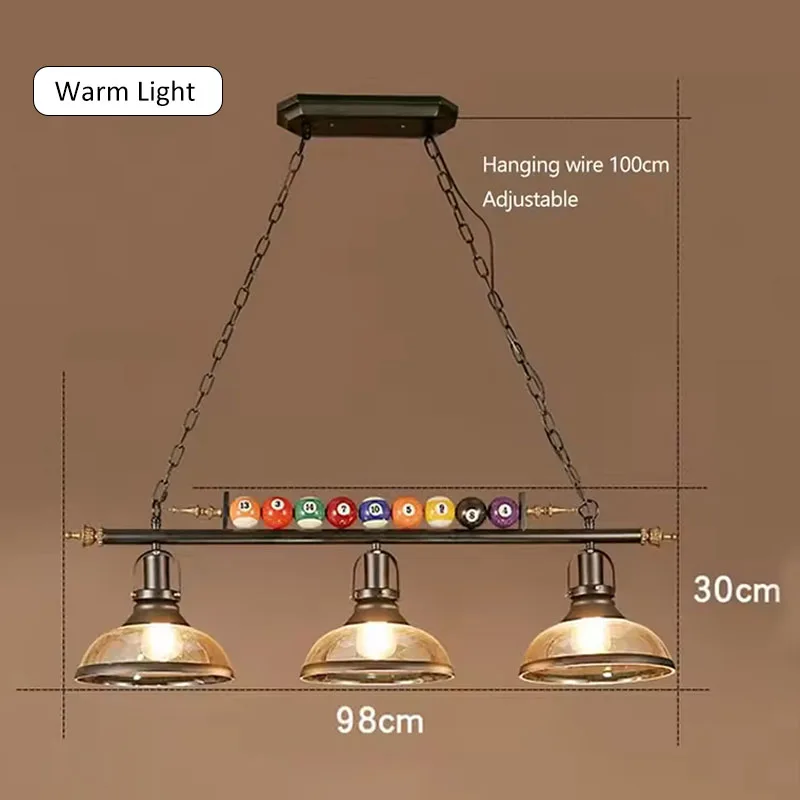 Nordic Retro Biljart Hanglamp Moderne LED Kroonluchter Plafondlampen Restaurant Bar Kledingwinkel Indoor Decor Verlichting