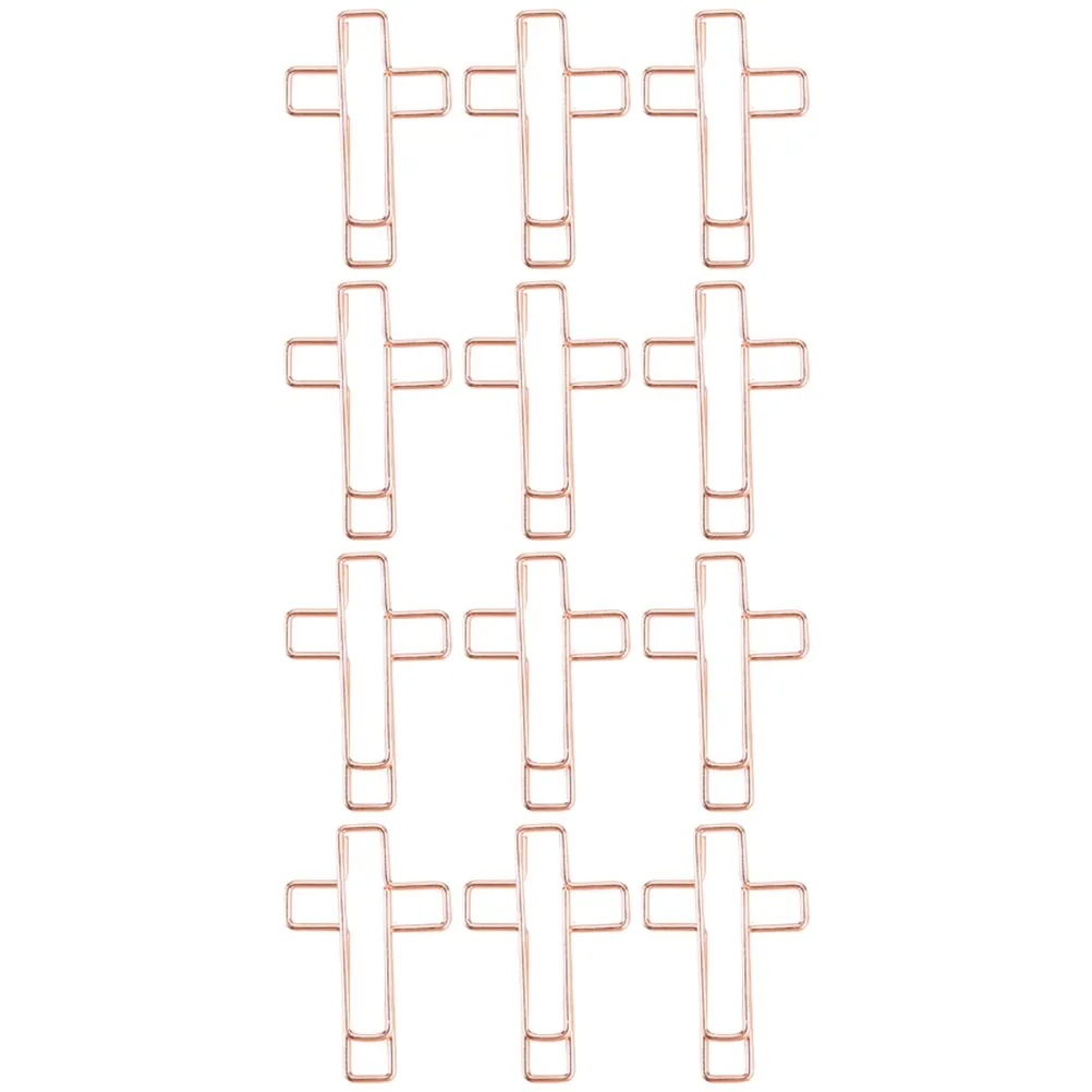 

Cross Paper Clips 12Pcs Crucifix Design Metal Bookmark Clips Bible Study Tool Faith Based Gift Memo Holder Office Supply