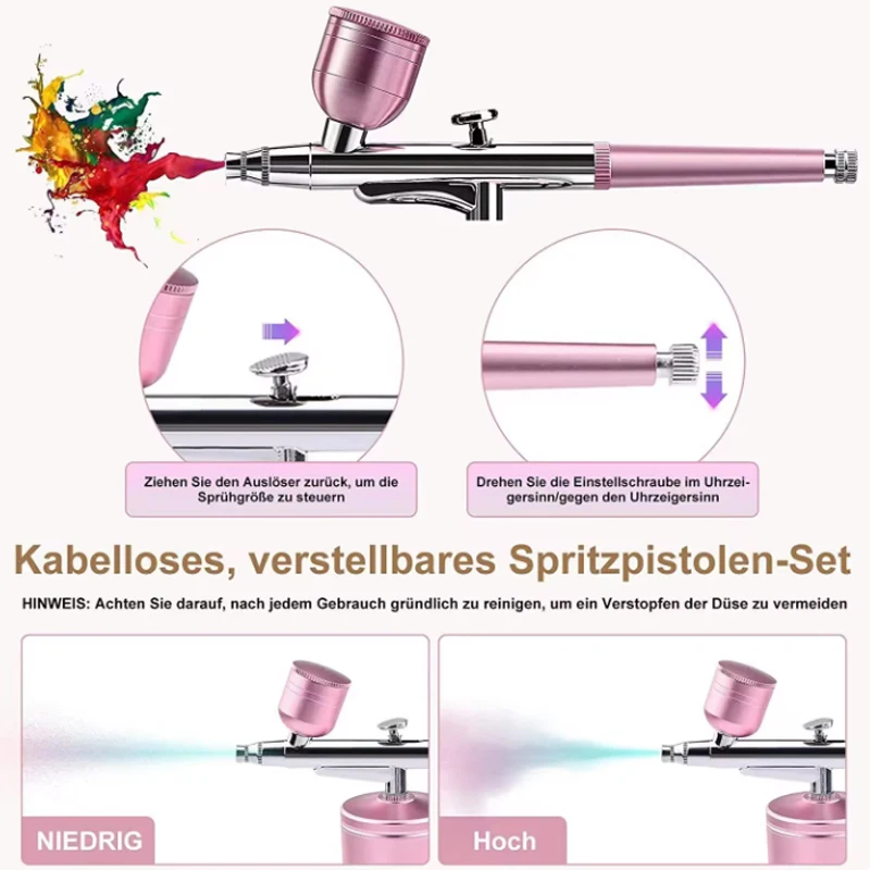 

0.3mm nozzle Spray Gun pen Portable single action spray gun model Cake nail car paint Beauty ink jet