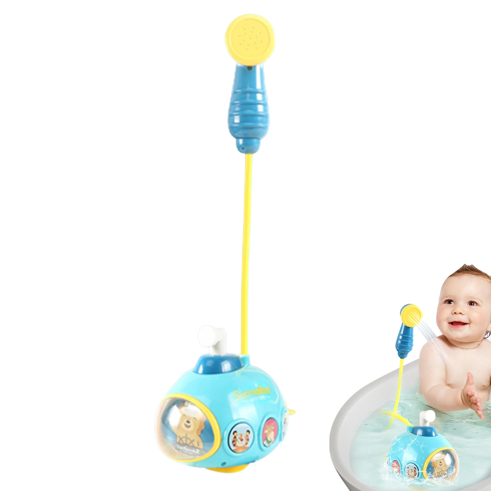 Baby Bath Toy Sprayer Electric Submarine Bathtub Toy Water Spray Squirt Shower Faucet And Bathtub Water Pump Summer Essentials