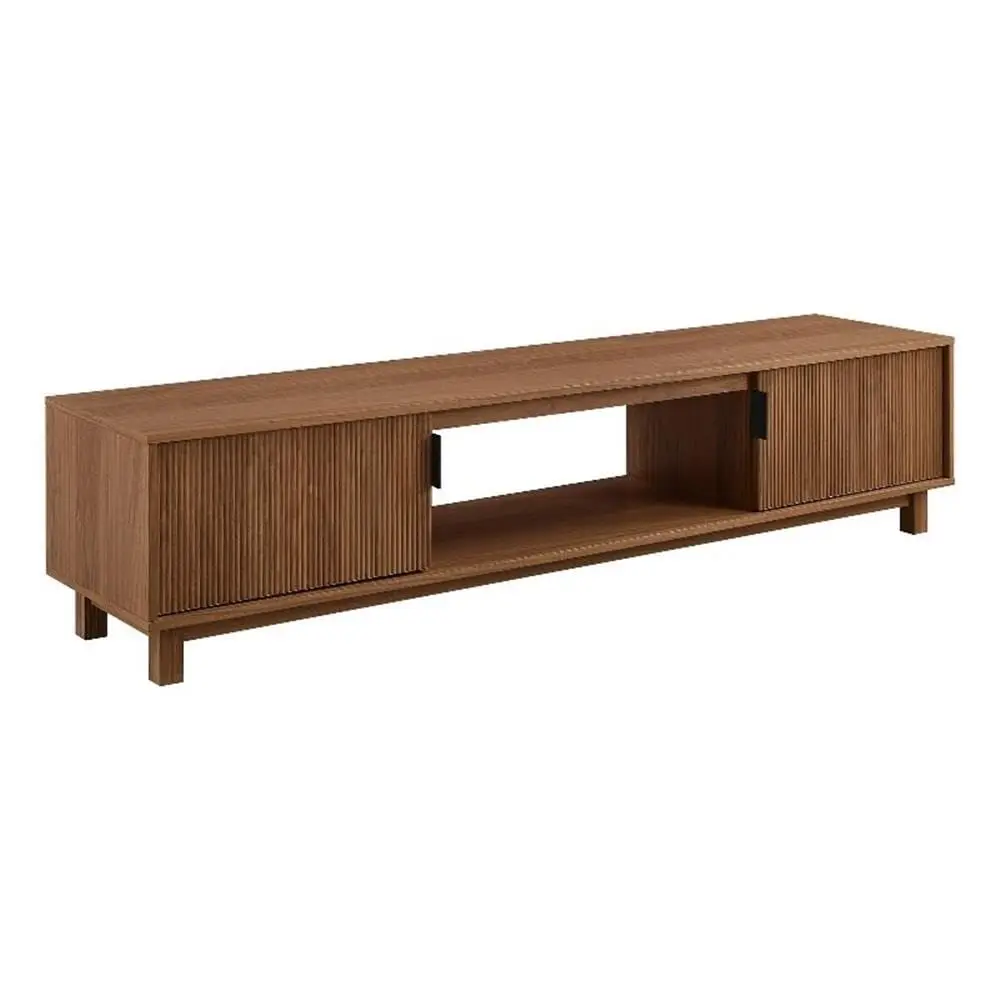 Fluted TV Stand For 80 Inch TVs, Modern Media Console With Storage, 70