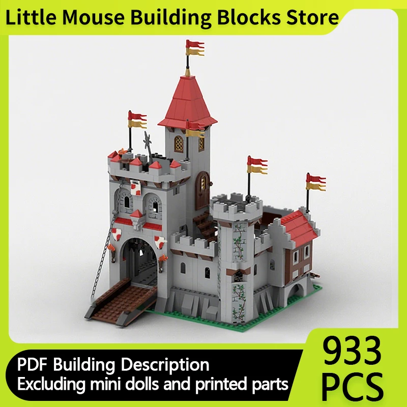 

Medieval Castle Model MOC Building Bricks Rock Brick Castle Modular Technology Gifts Holiday Assemble Children Toys Suit
