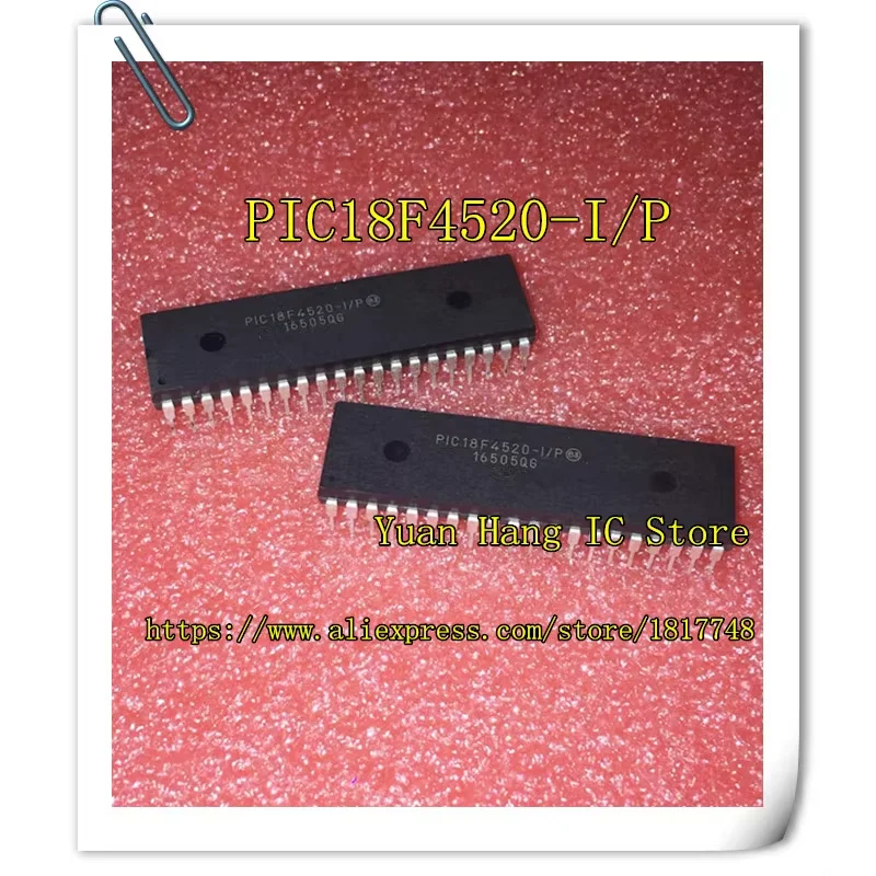 10PCS/LOT  IC PIC18F4520-I/P PIC18F4520 18F4520-I/P DIP-40 NEW GOOD QUALITY