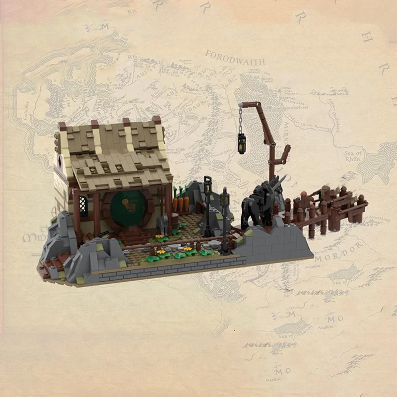 1033 قطعة MOC Bucklebury Ferry Hobbit ونموذج اللبنات العمارة الإبداعية الطوب هدايا عيد الميلاد الاطفال لعبة عيد ميلاد #2