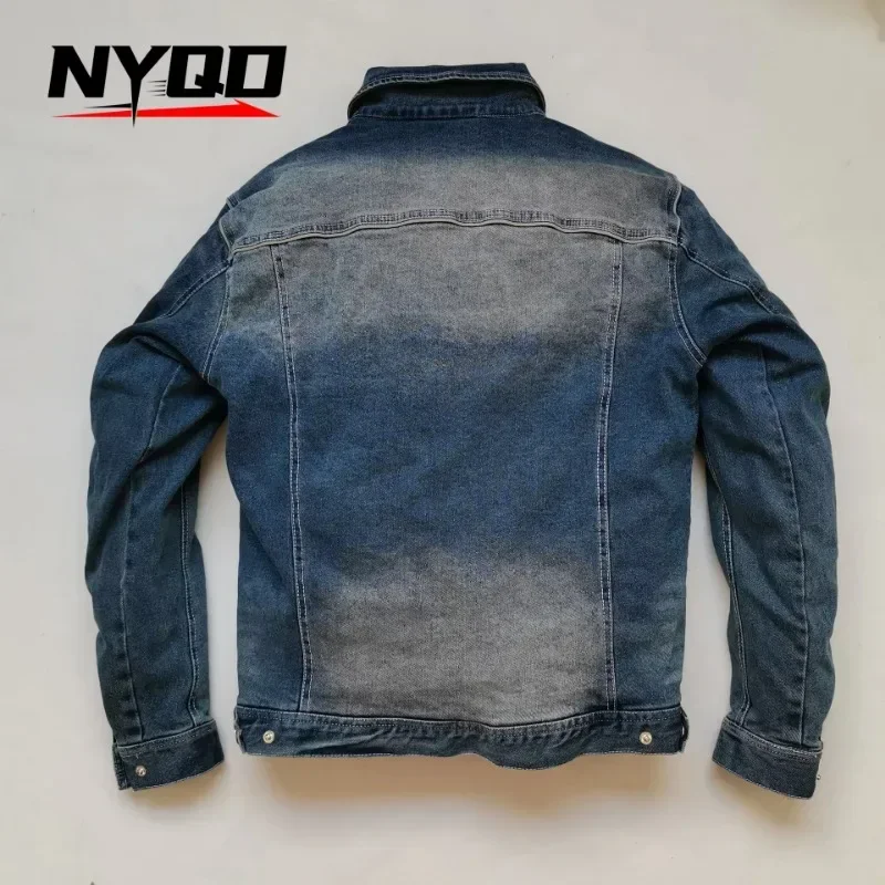 Riding Clothing Motorcycle Rider Jacket  Anti-fall Jacket Men\'s Denim Clothing Cycling Clothing Motorcycle Jacket