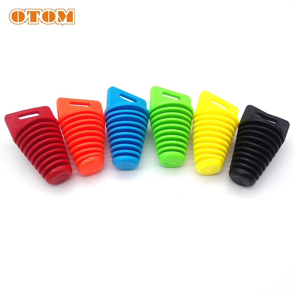OTOM Motorcycle Muffler Plug Large Size Exhaust Pipe Silencer Engine Protector Rubber Stoppers For ATV UTV Motocross Universal image 5