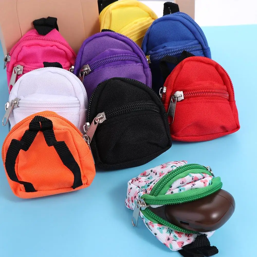 Decoración juguetes para niños regalos para niños mochila Mini mochila con cremallera muñeca BJD mochila muñeca bolsa muñeca en miniatura bolsa muñeca