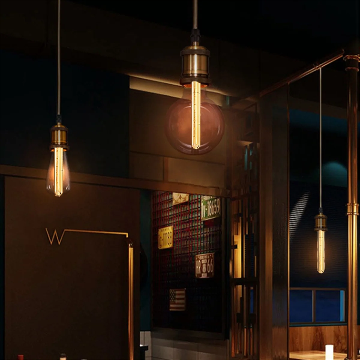 

ONCE Dimmable Long Tubular Light Bulb E27 40W Retro Light Bulb 220V Industrial Home Bar Chandelier 4 Pcs