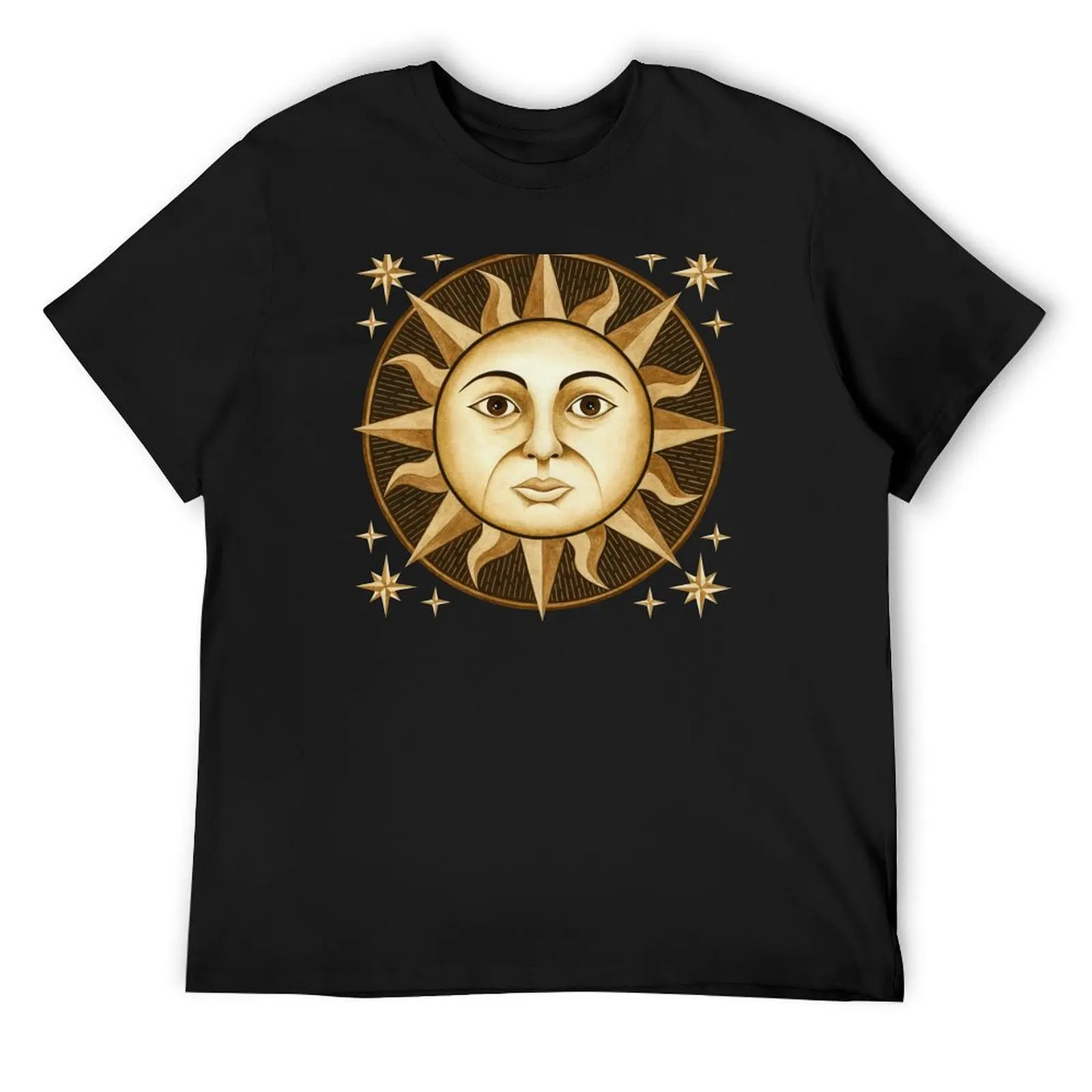 

Ancient Sun T-Shirt tops blue lock summer clothes summer 2025 outfits for men