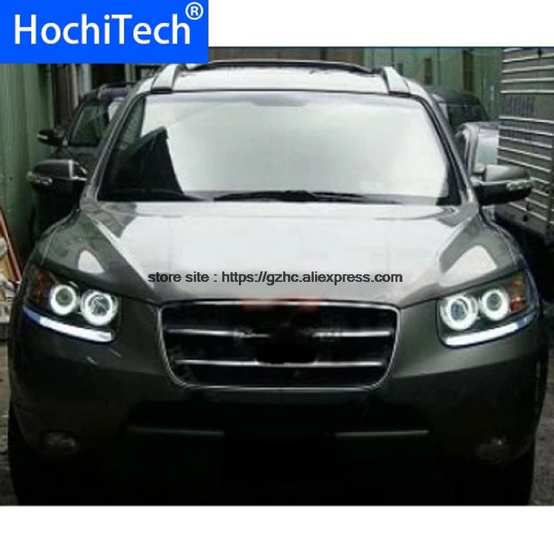 

Ultra Bright Day Light DRL CCFL Angel Eyes Demon Eyes Kit Warm White Halo Ring for Hyundai Santa Fe Santafe 2007-2012