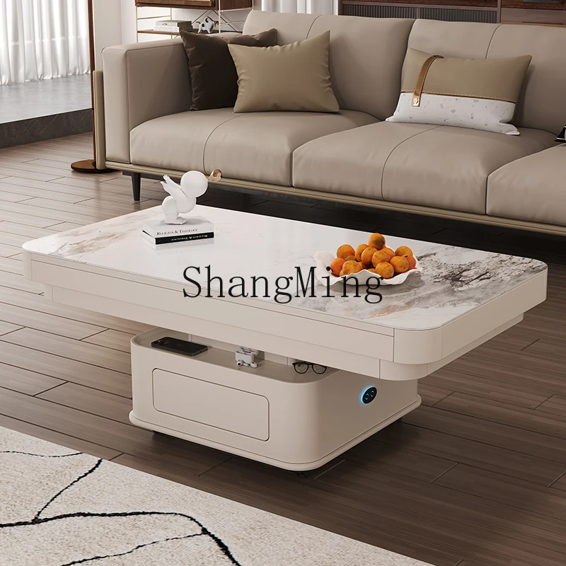 

FG rock slab function electric lift coffee table dining table movable dual-purpose folding dining table