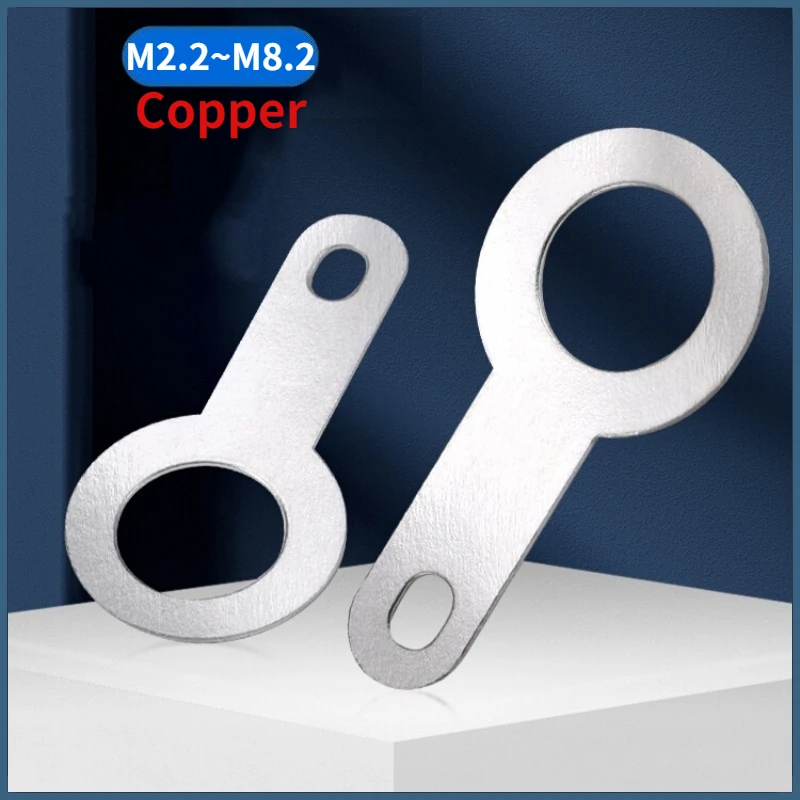 M2.2 M2.7 M3.2 M4.2 M5.2 M6.2 M8.2 Silver-plated Copper Single Head Soldering Lug Terminal Circular Weld Washer Welding Sheet