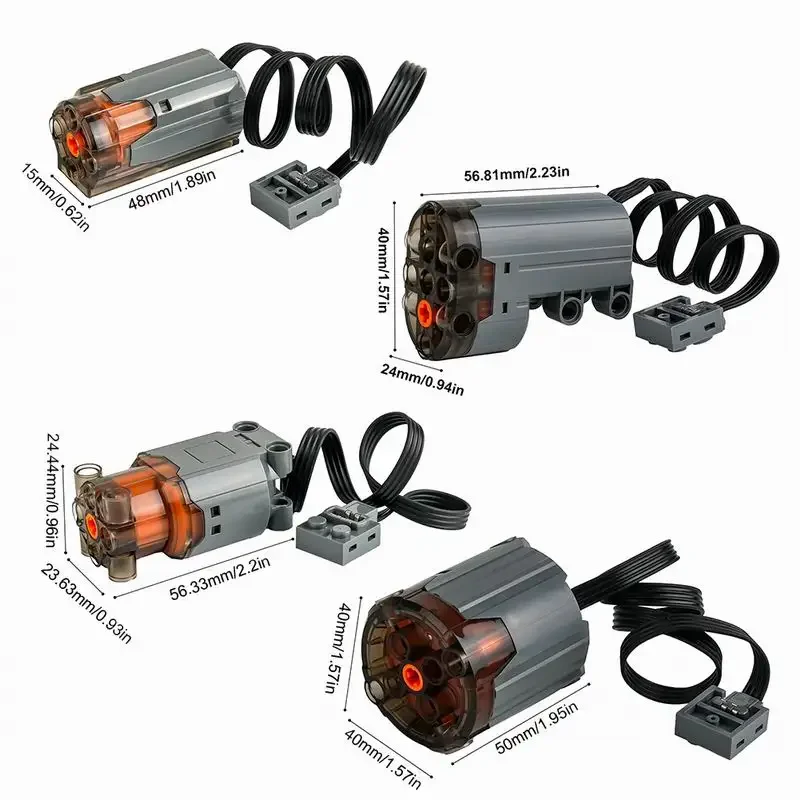 Juego de bloques de construcción con Control remoto, batería de litio con aplicación de 12 canales, piezas M/L/XL/servo Motor, función de potencia, ladrillos MOC, Juguetes DIY