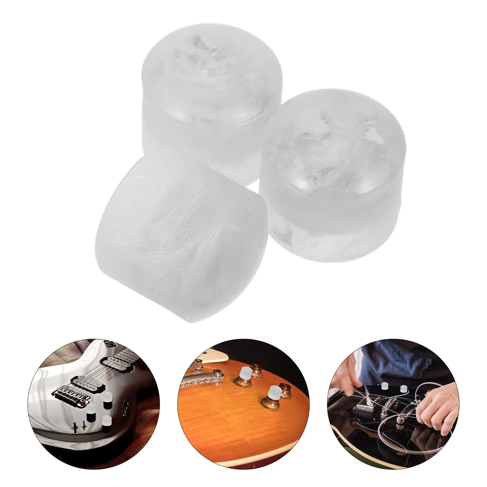 

1Set Potentiometer Knobs ABS Practical Replacement Volume Control Caps for Guitar Instrument Amplifier Sound Equipment
