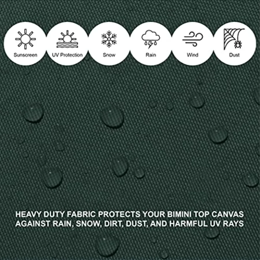 4 القوس بيميني العلوي استبدال غطاء 10 أقدام طويلة دائم البحرية الصف قماش الشمس الظل قارب المظلة للخارجية المائية حماية