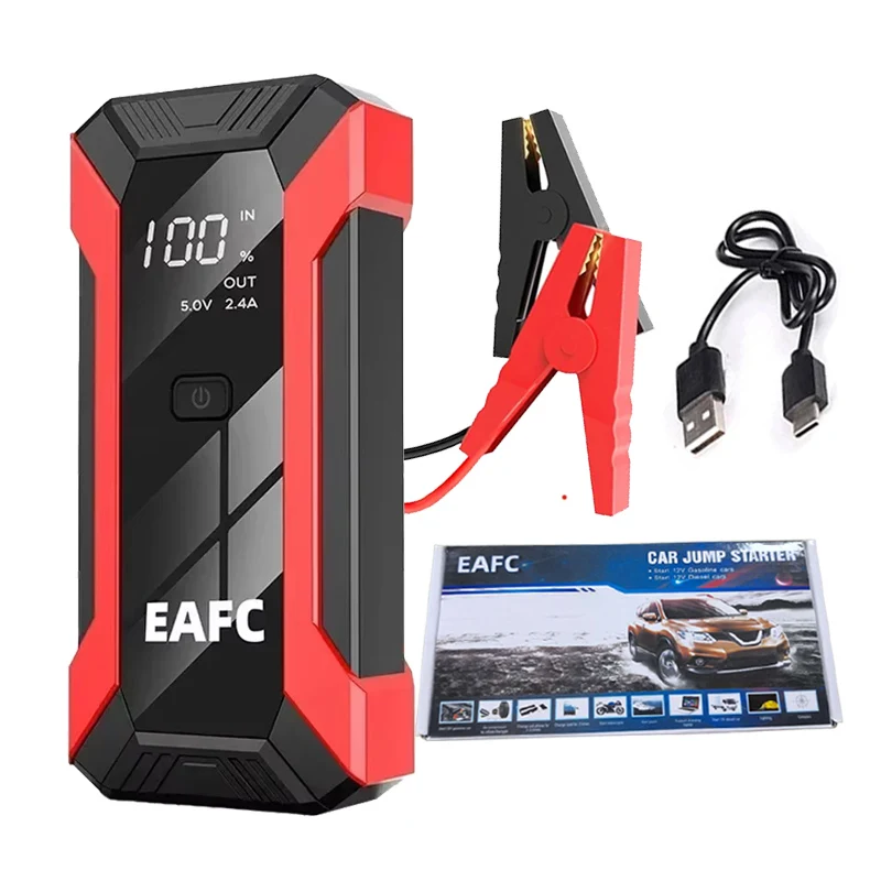 

12V Car Jump Starter 1200A Output Portable Emergency Start-up Charger Petrol Car Power Bank Booster Battery Starting Device