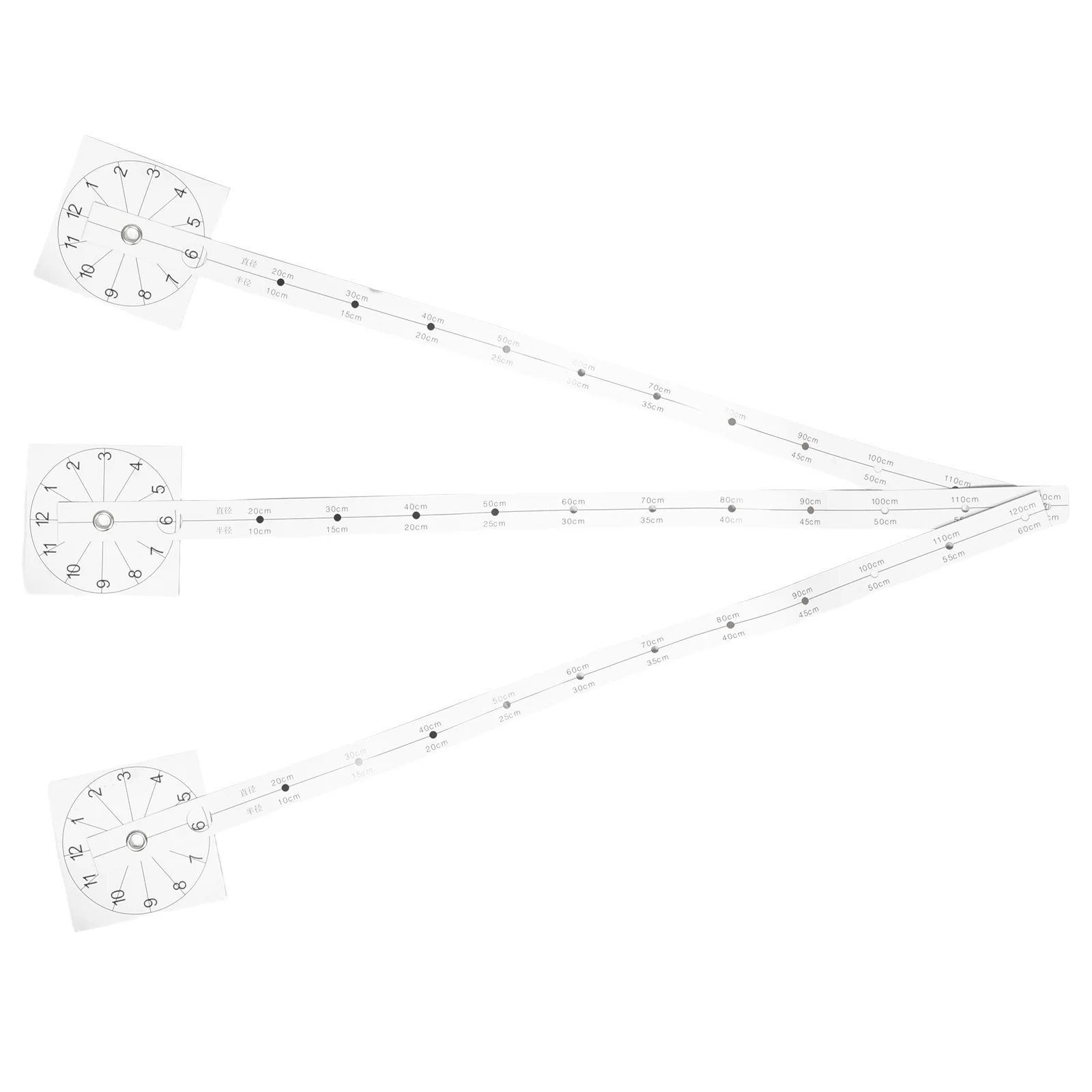 

3Pcs Wall Clock DIY Assembly Scale Ruler Large Clock Graduated Paper for Classroom Office Home Use Location of Ruler