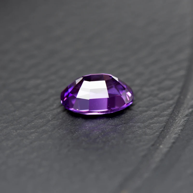 Saphir cultivé en laboratoire de couleur bleu violacé de forme ovale, vente en gros pour bricolage, breloques, bague, collier, boucles d'oreilles, certificat de fabrication de bijoux