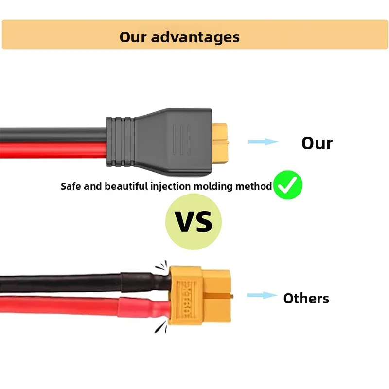 12AWG energy storage battery charging cable injection molding XT60 to Anderson extension cable to XT60 connection cable