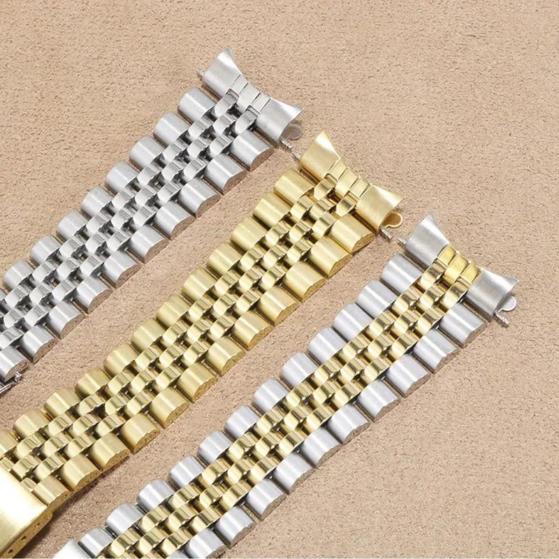 18mm 19mm 22mm/20mm stainless steel luxury strap for Rolex 46mm 43 band metal solid watch loop for datejustseiko bracelet