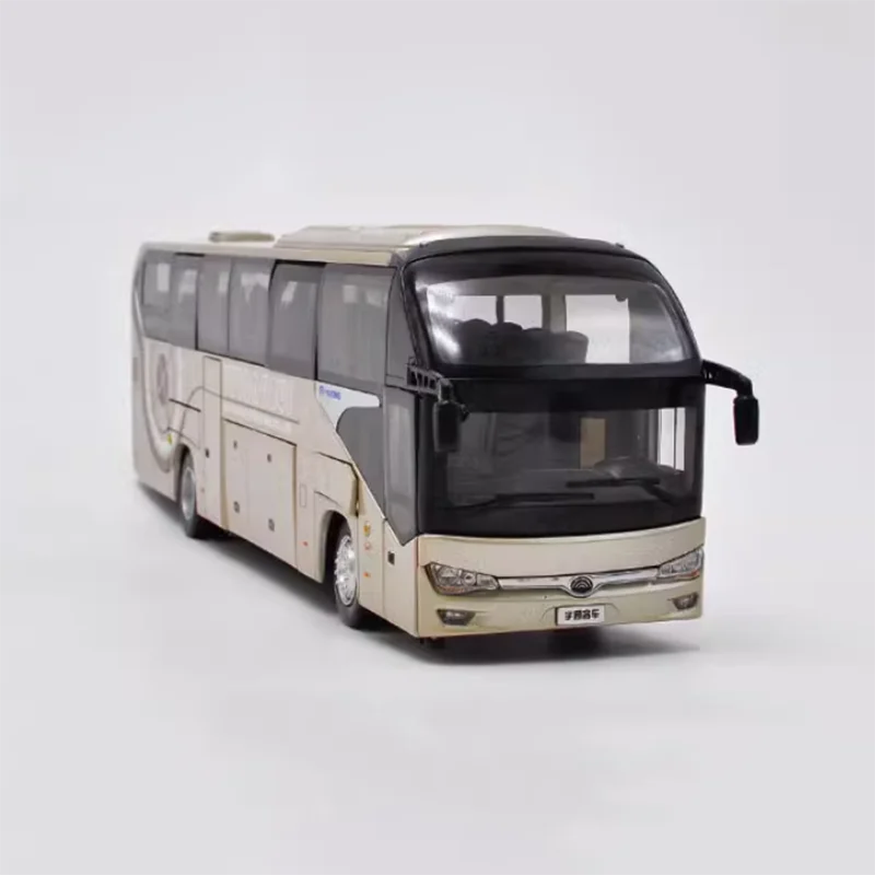 Diecast 1:42 Scale Factory Yutong Bus ZK6128HQB New Bus Alloy Vehine Model Finished Simulation Collection Gift Toys