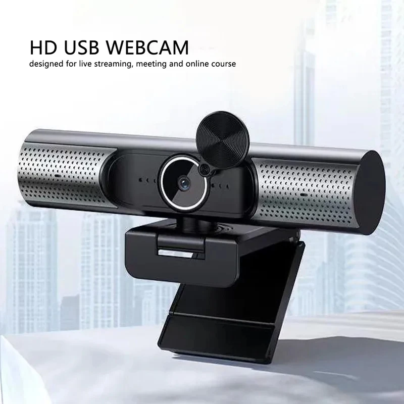 New 4K Web Cam USB Webcam 2K 1080P 30fps Auto Focusing HiFi Speaker Noise Reduction Mic PC Camera for Desktop Laptop Video Chat